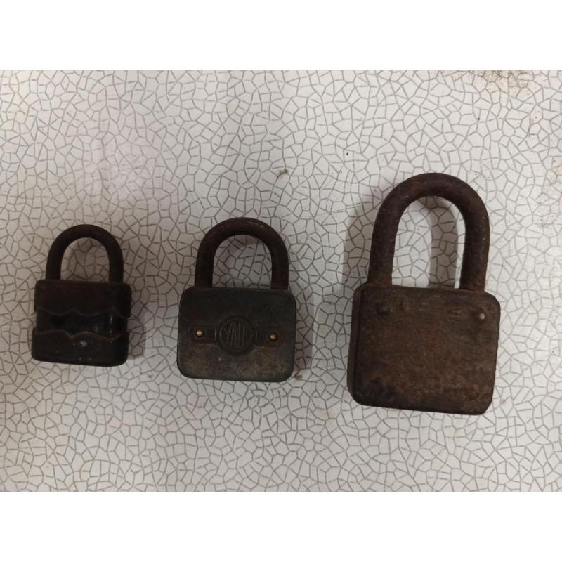 Candados Antiguos X 3 Sin Llave