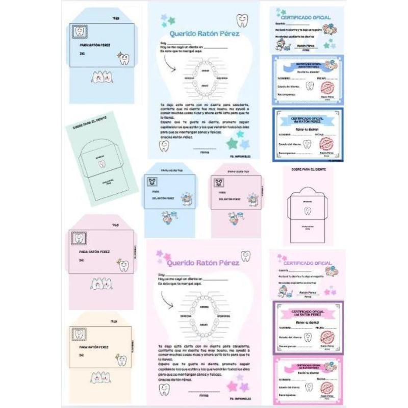 Ratón Perez Kit Imprimible completísimo - PDF