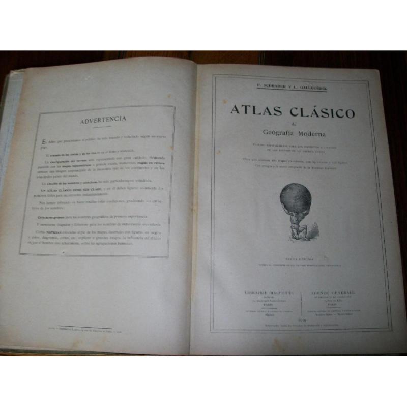 Atlas Clásico De Geografía Moderna 1929 Hachette