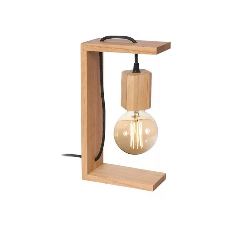 Velador En Forma De C En Madera Paraíso