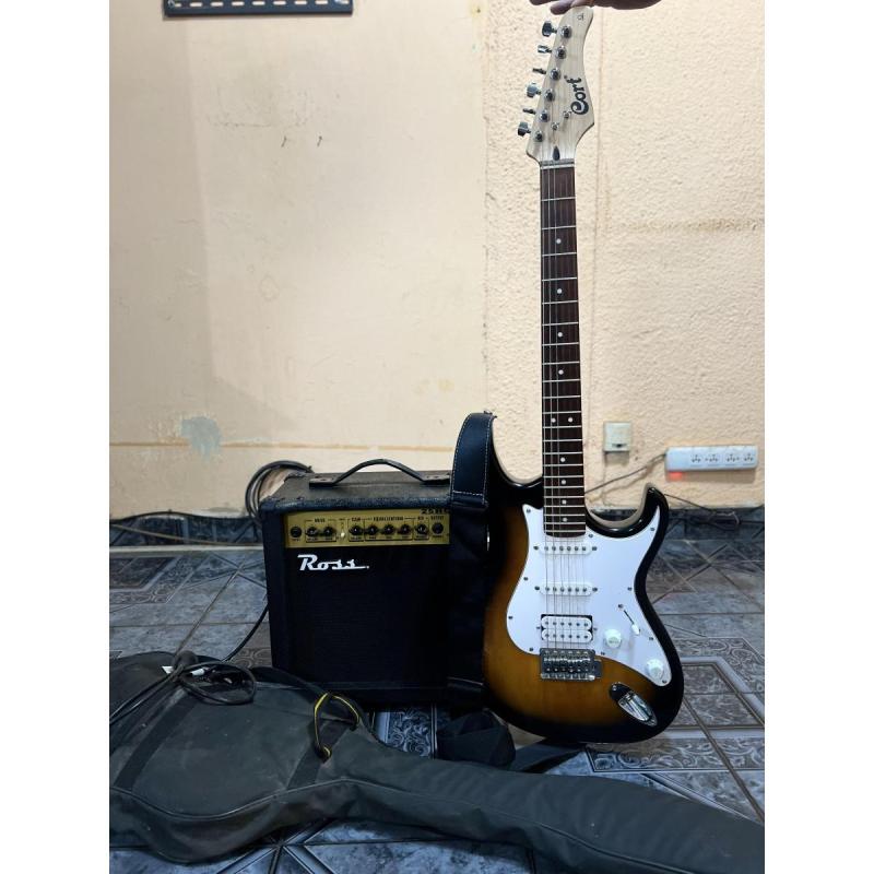 Guitarra Eléctrica Cort g110 y Amplificador Para Guitarra 25 Watts Ross
