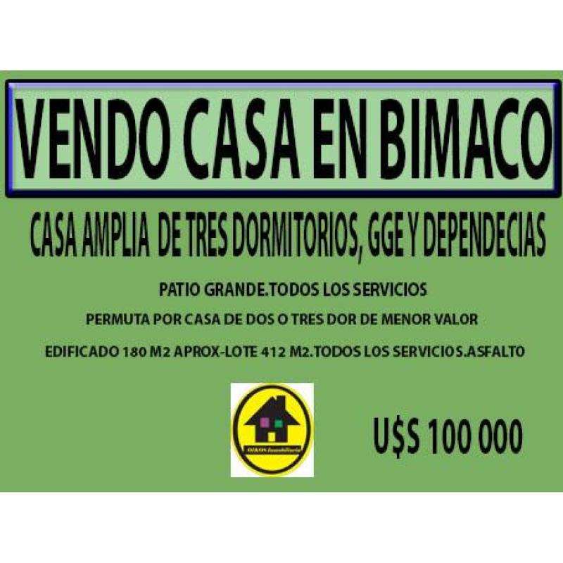Vendo casa en barrio bimaco