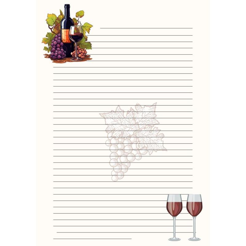 Hojas Rayadas con Diseños de Bebidas, Mate, Café - Anotador - Pdf imprimible - 6