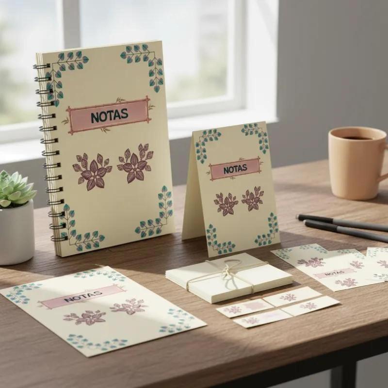 Hojas Rayadas Con Diseño Tribal - Anotador - Pdf imprimible