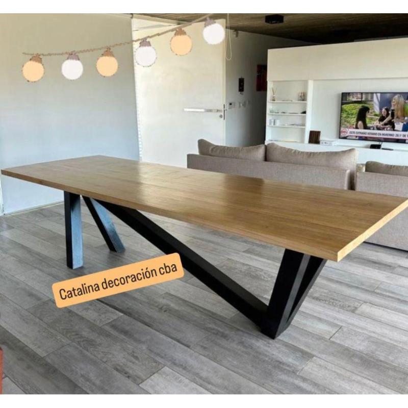 Patas de caño para mesas de madera