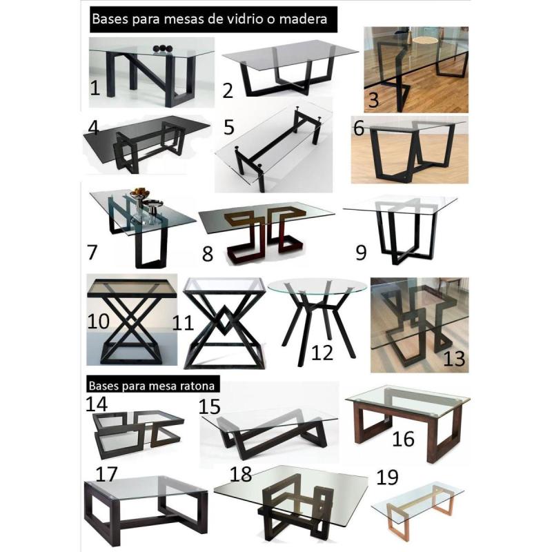 Patas para mesas de vidrio