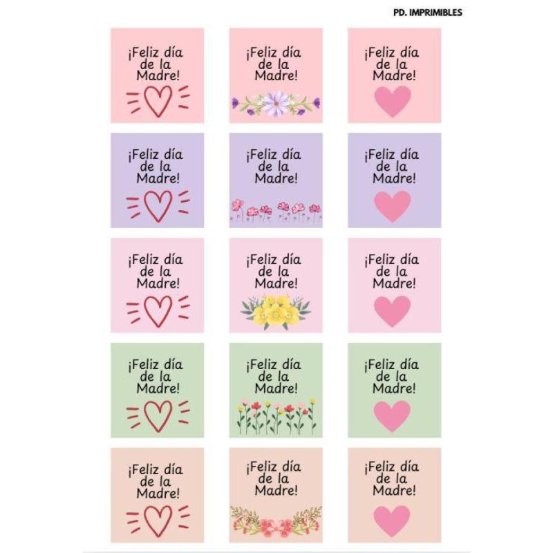 Día De La Madre - Kit Imprimible de Tags y etiquetas para los regalos - 8