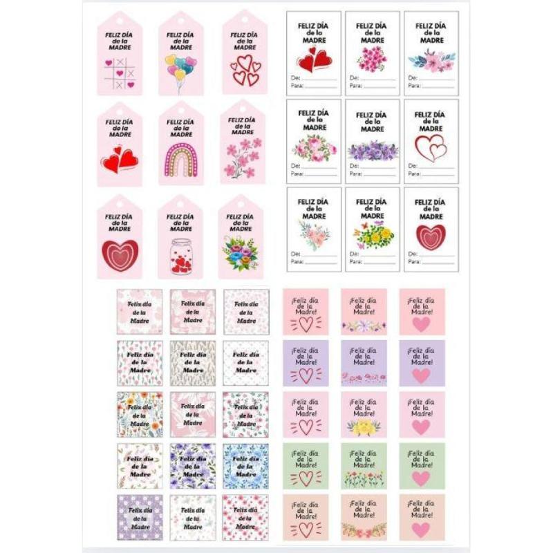 Día De La Madre - Kit Imprimible de Tags y etiquetas para los regalos - 9