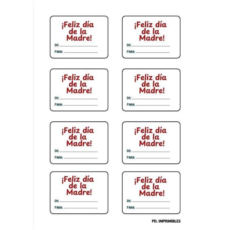 Día De La Madre - Kit Imprimible de Tags y etiquetas para los regalos - 12