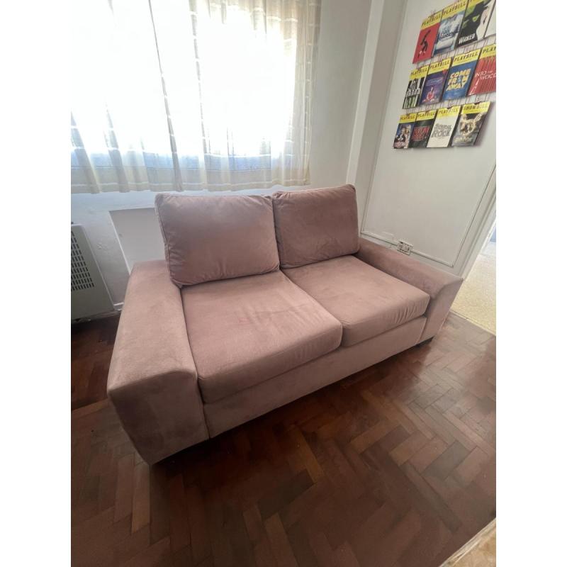 Sillón de dos cuerpos de pana - color rosa viejo. EXCELENTE ESTADO!