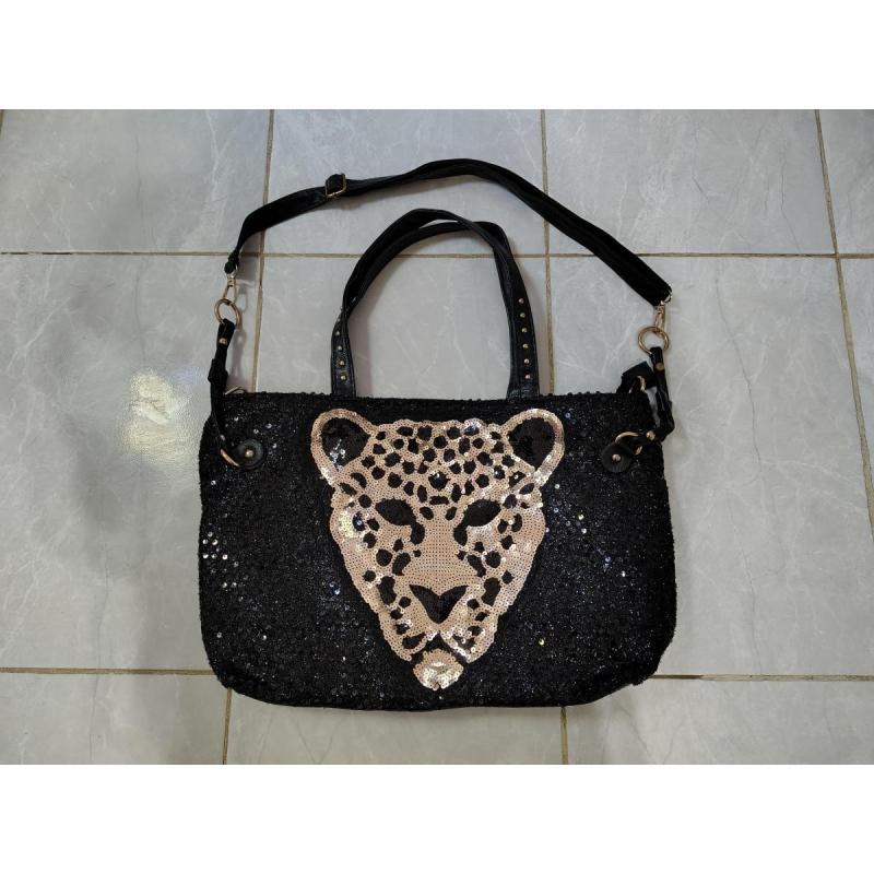 Cartera lentejuelas brillosa mediana