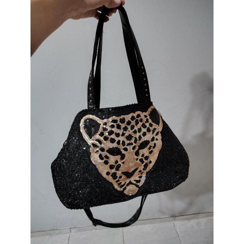 Cartera lentejuelas brillosa mediana - 3