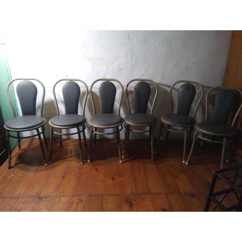 6 sillas de caÑo tapizadas buen estado
