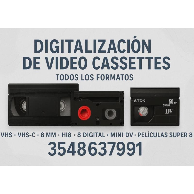Digitalización de video cassettes todos los formatos