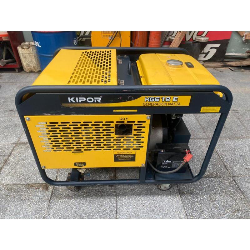 Grupo electrógeno Kipor KGE12E – Nafta – Usado