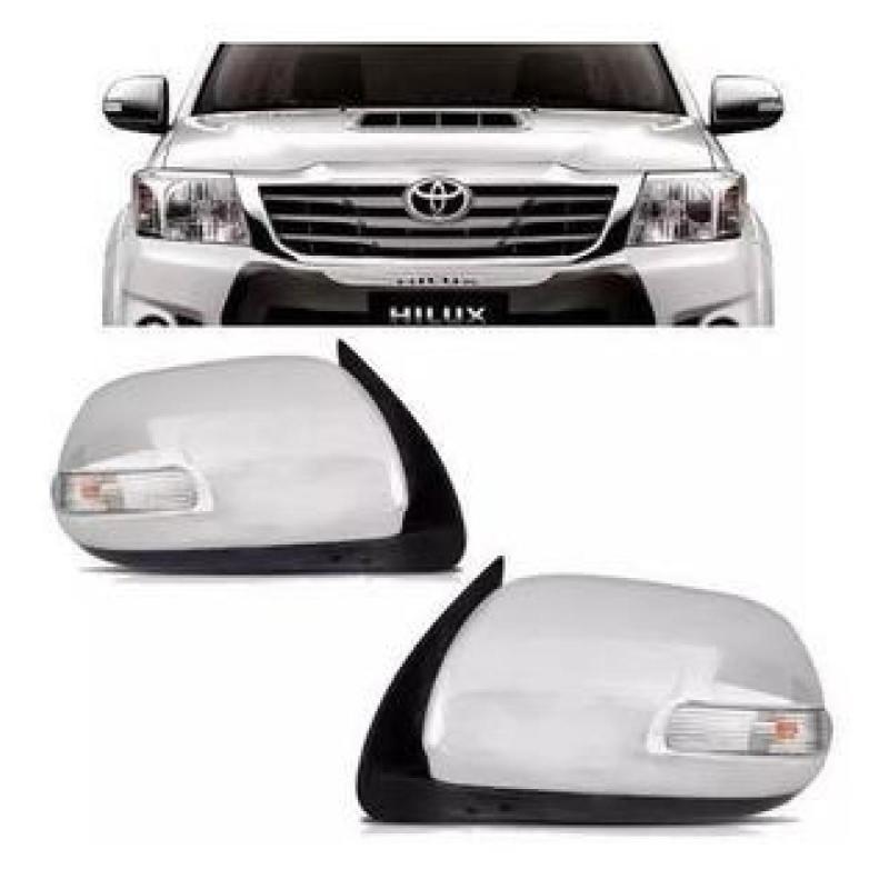Espejo Toyota Hilux SRV derecho (acompañante) cromado c/giro - 1/5
