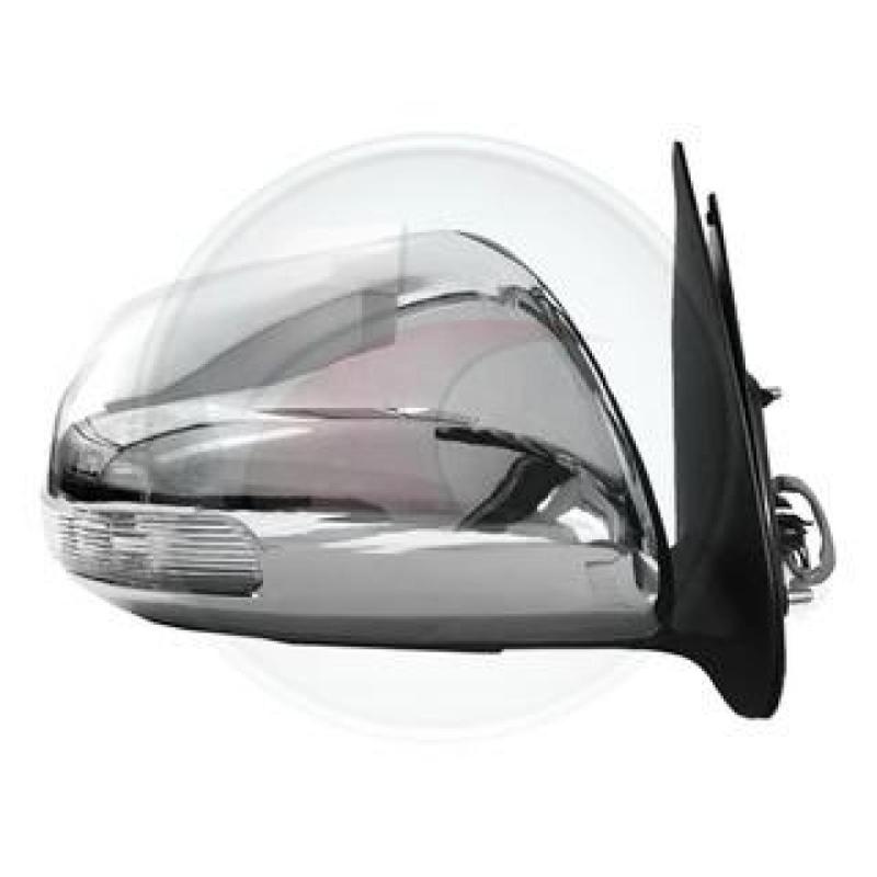 Espejo Toyota Hilux SRV derecho (acompañante) cromado c/giro - 4/5