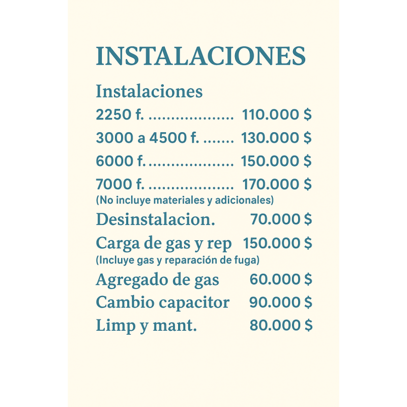Intalación A.A