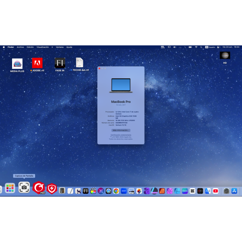 Mac book pro 2017 16 ram 1 tb disco ssd - 4