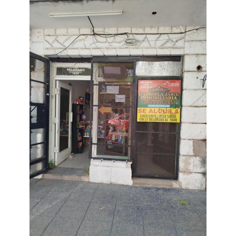 Alquiler local frente a chemono ,calle belgrano 1600,centro de banfield