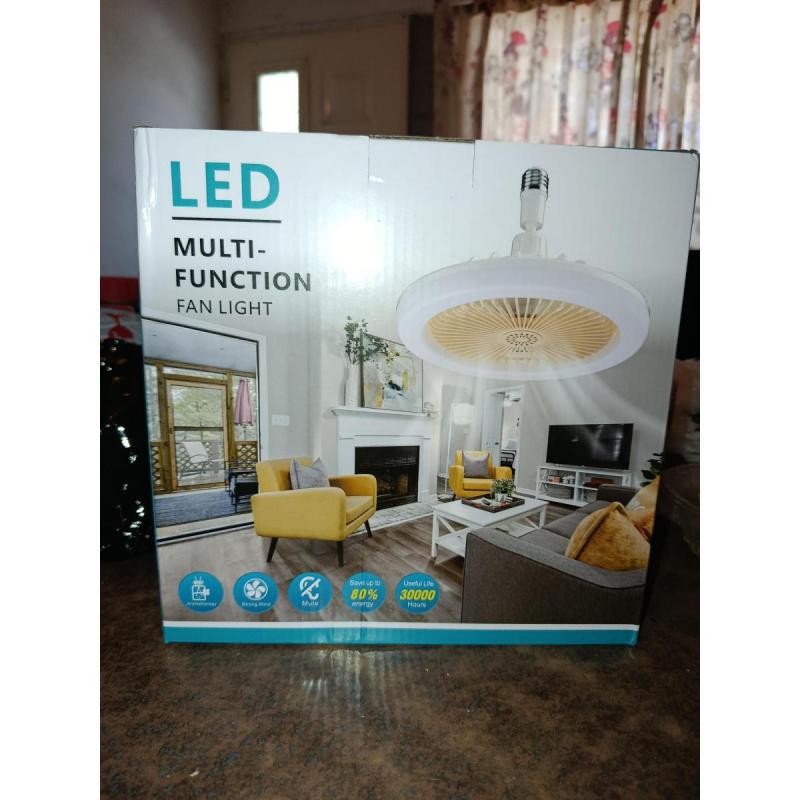 Vendo Lámpara Led con ventilador y control remoto