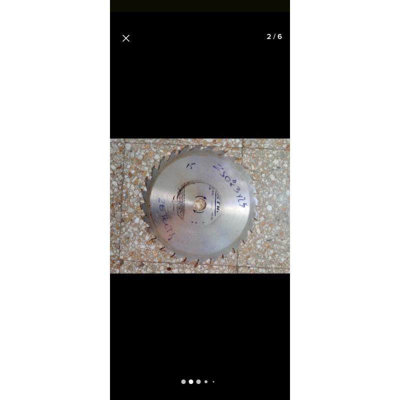 Disco(2) sierra circular/mad American vermont 250/230 Made in usa-gris usado - 4