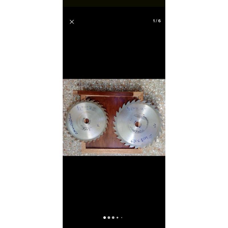 Disco(2) sierra circular/mad American vermont 250/230 Made in usa-gris usado - 5/5