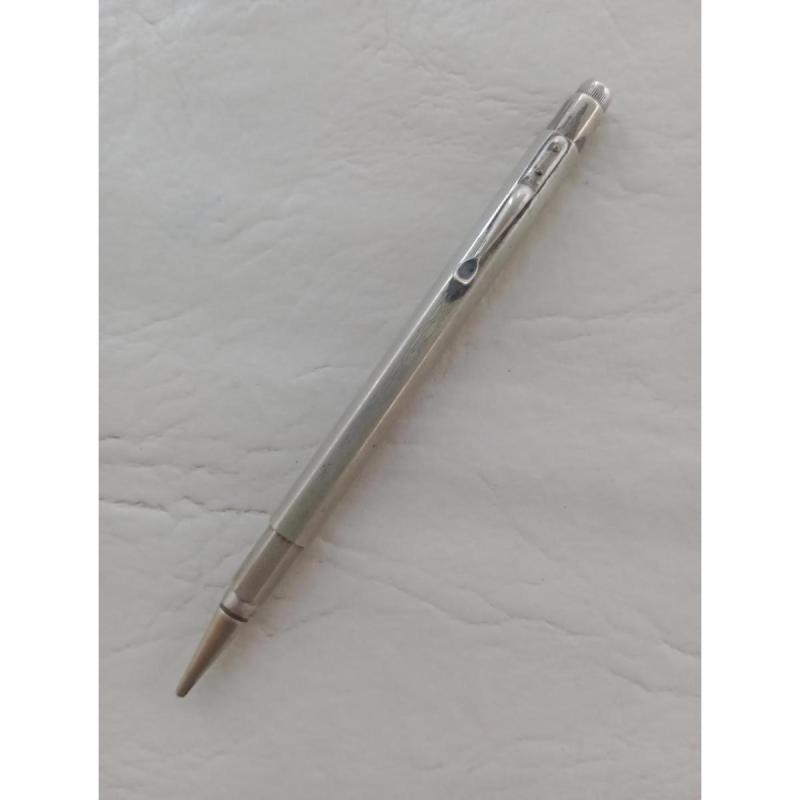 Antiguo Lápiz Portaminas Múltiple De Metal Plateado