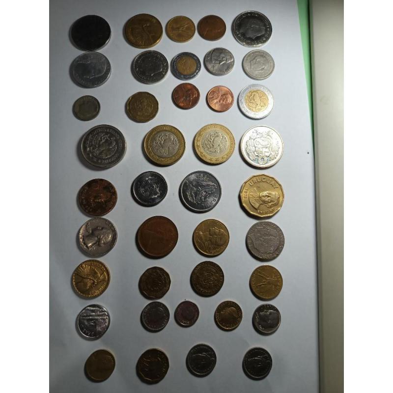 Monedas Extranjeras Por 40 Unidades Todas Distintas En Lote