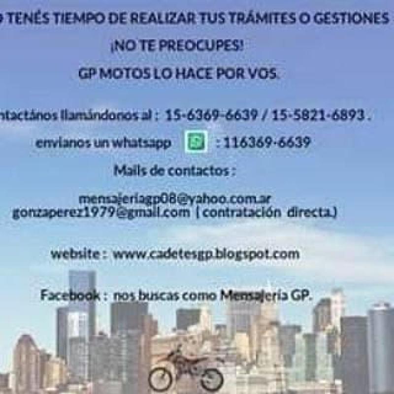 Servicio de cadeteria y mensajería GP.