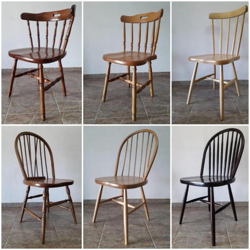 Sillas y mesas estilo Windsor en madera de Guatambú - 3