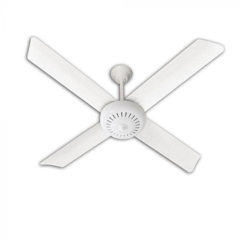 Ventilador de techo 4 aspas de metal con lampara de vidrio 1 luz.