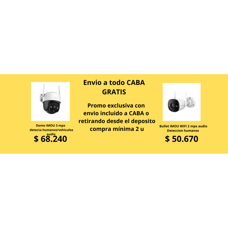 Camaras WIFI IMOU de 2 y 3 mpx