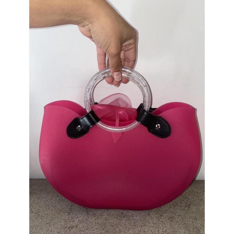 Cartera de goma rosa - 3