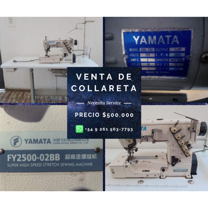 Collareta Yamata FY2500-02BB – Excelente oportunidad para talleres y emprendedoras