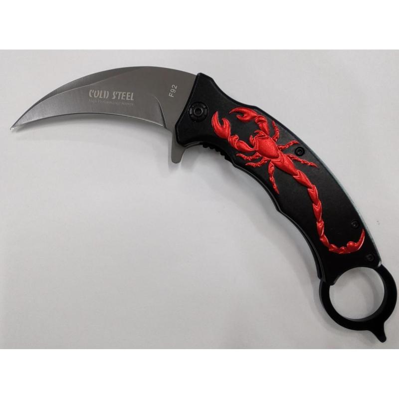 NAVAJA KERAMBIT COLD STELL ESCORPIÓN ROJO