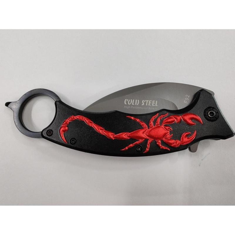 NAVAJA KERAMBIT COLD STELL ESCORPIÓN ROJO - 2