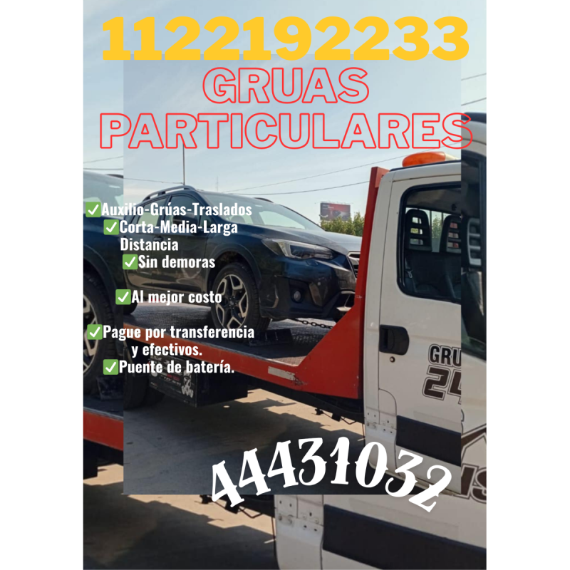 Remolques/// grÚas/// traslados a todas las zonas.