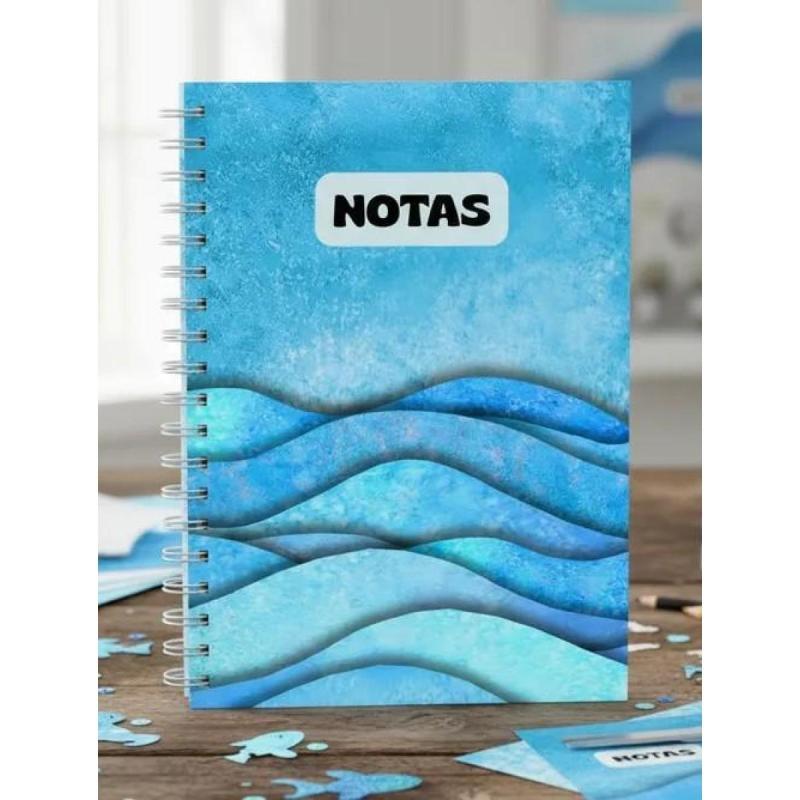 Hojas Rayadas Con Diseños de Paisajes - Anotador - Pdf imprimible