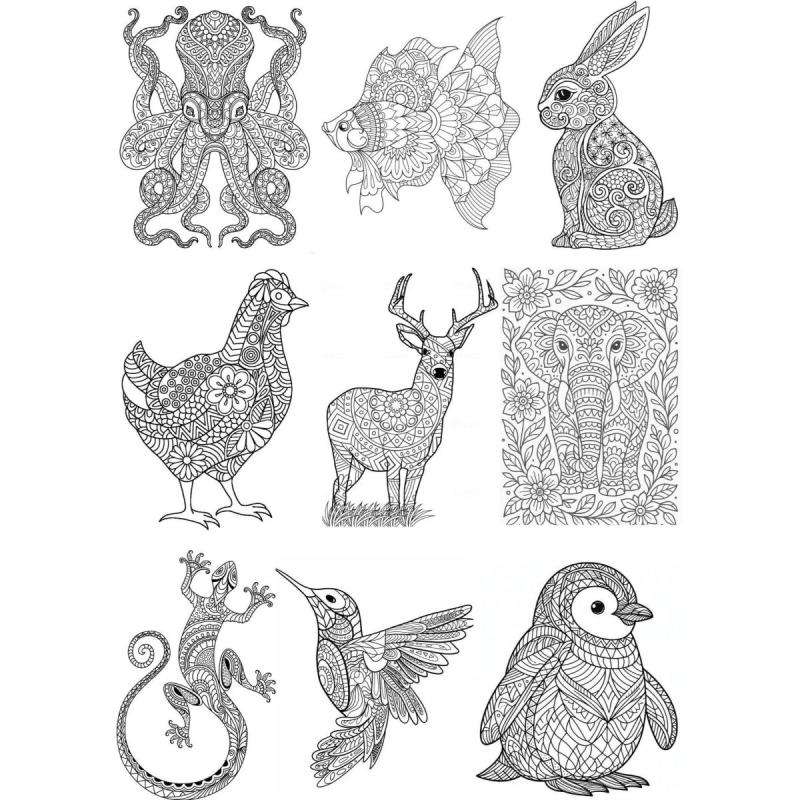 Mandalas De Animales P/colorear - 70 Diseños Pdf Imprimible - 7