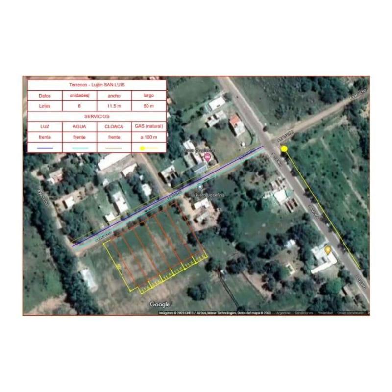 lotes de 13x50 con todos los servicios y vista a las sierras , en Lujan ,San Luis - 5