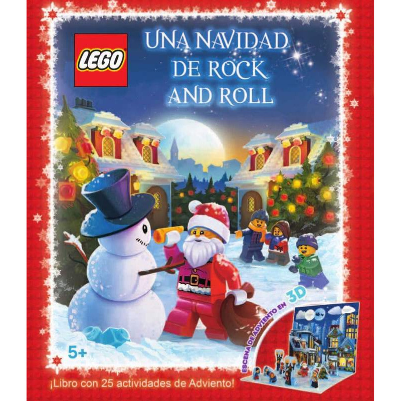 Lego Minifigura Papa Noel con Libro y Maqueta 3D