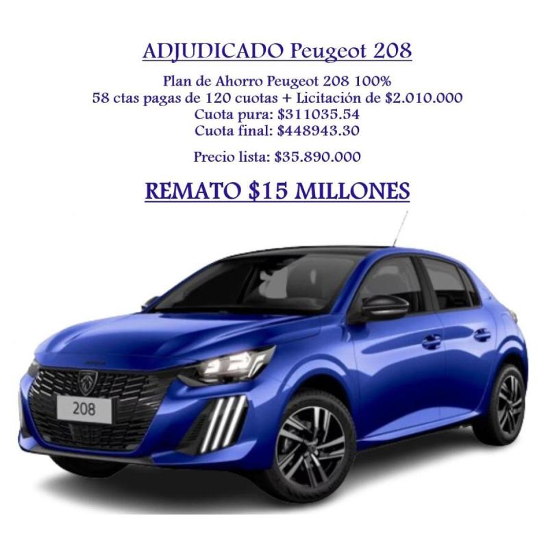 Adjudicado peugeot 208