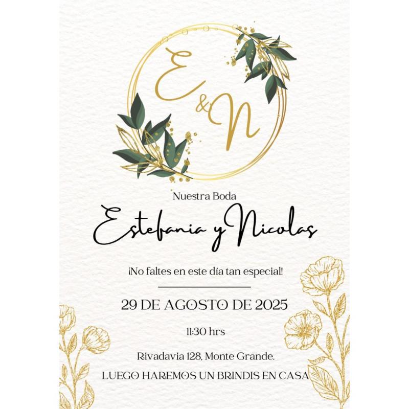 Invitaciones tarjetas y estampitas