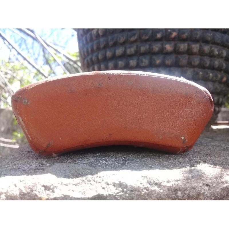 Petaca De Vidrio, Con Funda De Cuero A Relieve - 8