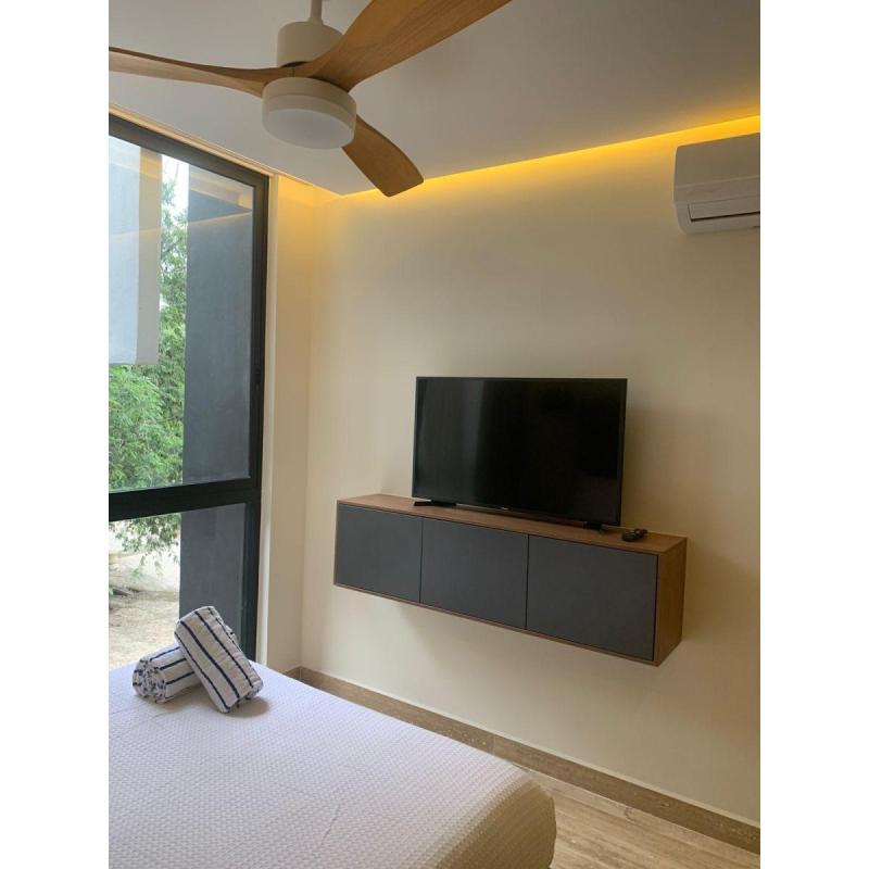 Departamento en aldea zama, tulum.mexico. venta, alquiler o permuto