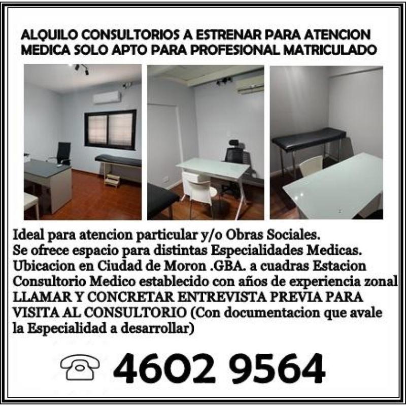 Alquilo consultorio para profesional salud en zona oeste