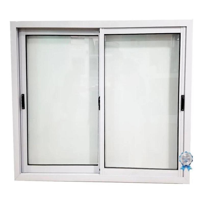 Ventana Aluminio Blanco 150x150 Vidrio Entero De 4mm - Blanco