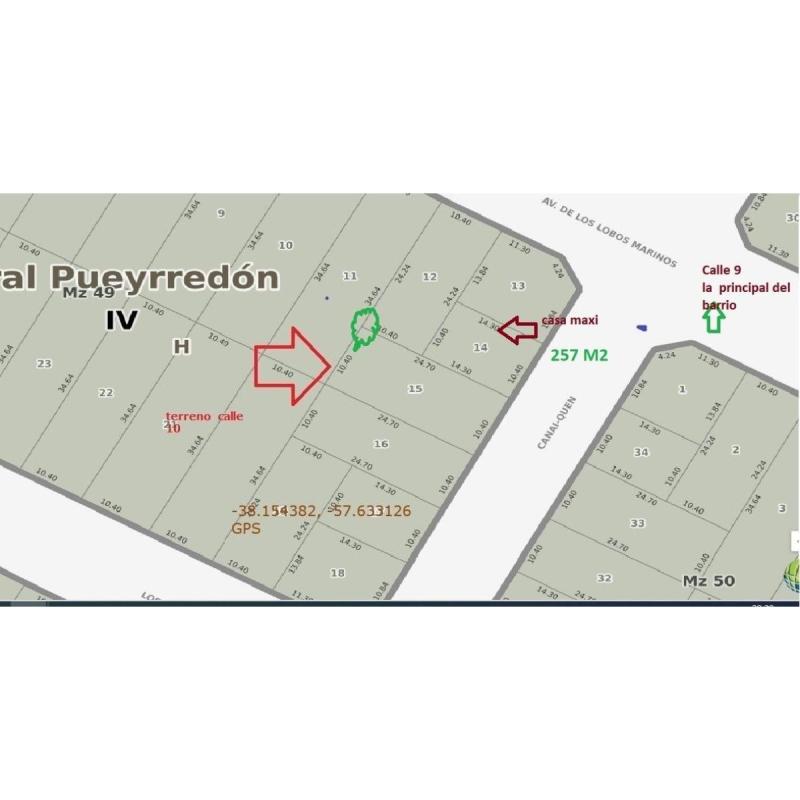 Terreno en Mar del Plata Barrio Playa Los lobos a 5 cuadras de mar 258 m2 DUEÑO