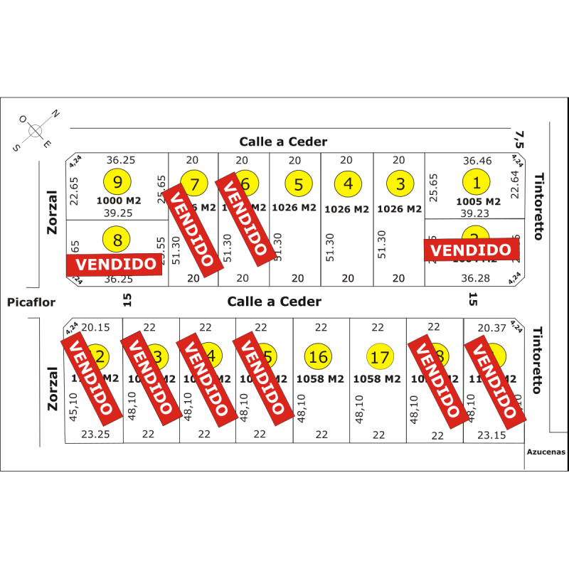 Venta lotes 1000m2 en Barrio El Cazador Escobar - 5